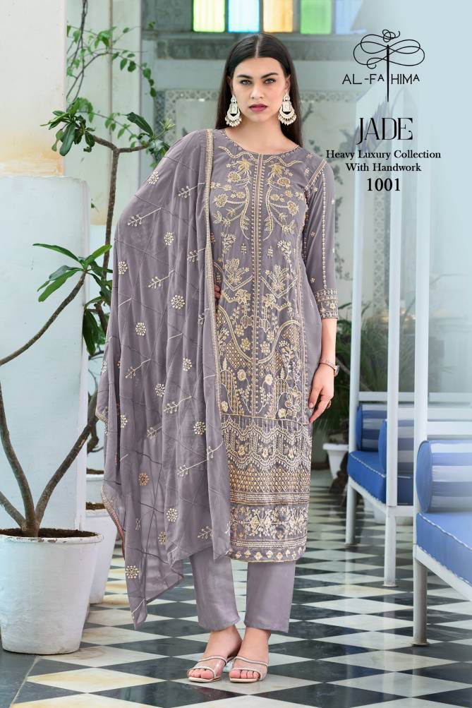 Al Fathima Jade Embroidery Moti Work Georgette Pakistani Suits Suppliers In India
